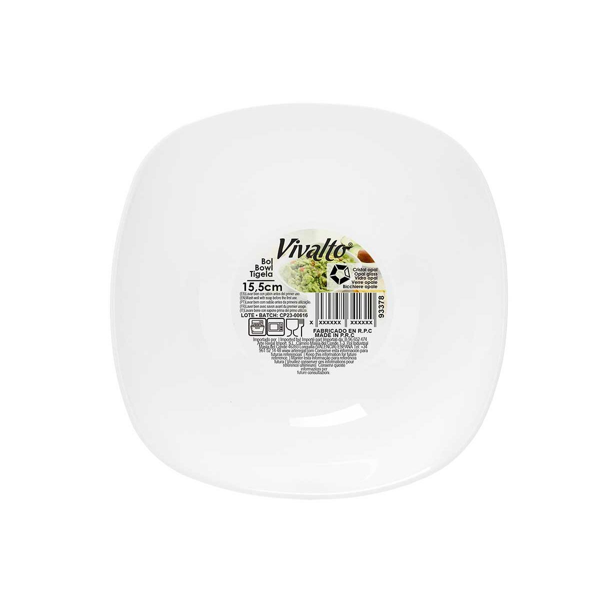 Bowl Vivalto 15 x 5 x 15 cm Squared